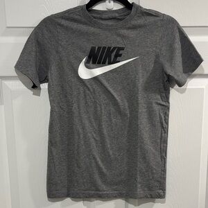 Nike Men's Charcoal Tee with White Logo